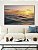 Quadro Horizontal Pôr do Sol em Mar Azul Ondulado Natureza Canvas Moldura - Imagem 2