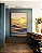 Quadro Vertical Pôr do Sol em Mar Azul Ondulado Natureza Canvas Moldura - Imagem 3