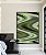 Quadro Vertical Abstrato Verde Arte Fluida Pouring Canvas Moldura - Imagem 1