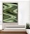 Quadro Vertical Abstrato Verde Arte Fluida Pouring Canvas Moldura - Imagem 2