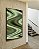 Quadro Vertical Abstrato Verde Arte Fluida Pouring Canvas Moldura - Imagem 3