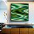 Quadro Quadrado Abstrato Verde Arte Fluida Pouring Canvas Moldura - Imagem 2