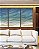 Trio de Quadros Mar Azul Calmo Litoral Praia Natureza Canvas Moldura - Imagem 3