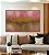 Quadro Horizontal Abstrato Rosa Dourado Marrom Canvas Moldura - Imagem 2