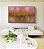 Quadro Horizontal Abstrato Rosa Dourado Marrom Canvas Moldura - Imagem 3