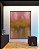 Quadro Vertical Abstrato Rosa Dourado Marrom Canvas Moldura - Imagem 2