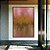 Quadro Vertical Abstrato Rosa Dourado Marrom Canvas Moldura - Imagem 3