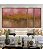 Trio de Quadros Estilizados Abstrato Rosa Dourado Marrom Canvas Moldura - Imagem 2