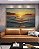 Quadro Horizontal Pôr do Sol Dourado Mar Azul Calmo Canvas Moldura - Imagem 3