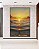 Quadro Vertical Pôr do Sol Dourado Mar Azul Calmo Canvas Moldura - Imagem 3