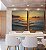 Duo de Quadros Pôr do Sol Dourado Mar Azul Calmo Canvas Moldura - Imagem 2