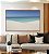 Quadro Horizontal Céu Azul Mar Calmo Praia Areia Branca Dunas Canvas Moldura - Imagem 3