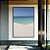 Quadro Vertical Céu Azul Mar Calmo Praia Areia Branca Dunas Canvas Moldura - Imagem 4