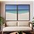 Duo de Quadros Céu Azul Mar Calmo Praia Areia Branca Dunas Canvas Moldura - Imagem 4
