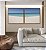 Duo de Quadros Quadrados Céu Azul Mar Calmo Praia Areia Branca Dunas Canvas Moldura - Imagem 4