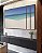 Trio de Quadros Estilizados Céu Azul Mar Calmo Praia Areia Branca Dunas Canvas Moldura - Imagem 2