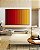 Quadro Horizontal Abstrato Degradê Vermelho Laranja Amarelo Canvas Moldura - Imagem 2