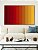 Quadro Horizontal Abstrato Degradê Vermelho Laranja Amarelo Canvas Moldura - Imagem 3