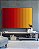 Quadro Horizontal Abstrato Degradê Vermelho Laranja Amarelo Canvas Moldura - Imagem 5