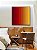 Quadro Quadrado Abstrato Degradê Vermelho Laranja Amarelo Canvas Moldura - Imagem 1