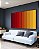 Duo de Quadros Abstrato Degradê Vermelho Laranja Amarelo Canvas Moldura - Imagem 2