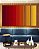 Trio de Quadros Estilizados Abstrato Degradê Vermelho Laranja Amarelo Canvas Moldura - Imagem 3