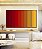 Trio de Quadros Estilizados Abstrato Degradê Vermelho Laranja Amarelo Canvas Moldura - Imagem 4