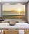 Quadro Horizontal Nascer do Sol Mar Azul Prateado Praia Canvas Moldura - Imagem 2