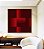 Quadro Quadrado Abstrato Geométrico Degradê Vermelho Canvas Moldura - Imagem 1