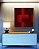 Quadro Quadrado Abstrato Geométrico Degradê Vermelho Canvas Moldura - Imagem 2