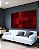 Duo de Quadros Abstrato Geométrico Degradê Vermelho Canvas Moldura - Imagem 2