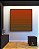 Quadro Quadrado Abstrato Degradê Laranja Coral Verde Canvas Moldura - Imagem 4
