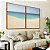 Duo de Quadros Mar Azul Ceu Claro Praia Clara Canvas Moldura - Imagem 5