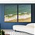 Duo de Quadros Mar Calmo Turquesa Praia Natureza Canvas Moldura - Imagem 3