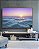Quadro Horizontal Mar Azul Ondulado Céu Rosa Natureza Canvas Moldura - Imagem 3