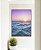 Quadro Vertical Mar Azul Ondulado Céu Rosa Natureza Canvas Moldura - Imagem 5