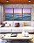 Trio de Quadros Mar Azul Ondulado Céu Rosa Natureza Canvas Moldura - Imagem 2