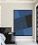 Quadro Vertical Abstrato Geométrico Minimalista Azul Canvas Moldura - Imagem 1