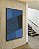 Quadro Vertical Abstrato Geométrico Minimalista Azul Canvas Moldura - Imagem 3