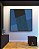 Quadro Quadrado Abstrato Geométrico Minimalista Azul Canvas Moldura - Imagem 4