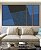 Trio de Quadros Estilizados Abstrato Geométrico Minimalista Azul Canvas Moldura - Imagem 5