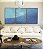 Trio de Quadros Mar Alto Azul Textura Natural Canvas Moldura - Imagem 2