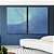Duo de Quadros Mar Alto Azul Textura Natural Canvas Moldura - Imagem 1
