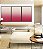 Trio de Quadros Abstrato Degradê Marfim Rosa Textura Canvas Moldura - Imagem 4