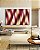 Quadro Horizontal Abstrato Listras Degradê Rosa Bordô Vermelho Canvas Moldura - Imagem 4
