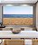 Quadro Horizontal Praia Areia Mar Azul Céu Claro Canvas Moldura - Imagem 2
