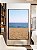 Quadro Vertical Praia Areia Mar Azul Céu Claro Canvas Moldura - Imagem 5