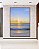 Quadro Vertical Nascer do Sol Praia Mar Azul Natureza Canvas Moldura - Imagem 3