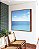 Quadro Quadrado Mar Calmo Azul Céu Claro Nuvens Natureza Canvas Moldura - Imagem 2