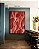 Quadro Vertical Abstrato Vermelho Tijolo Salmão Contornos Canvas Moldura - Imagem 5